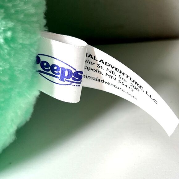 Peeps Bunny - Plush Green Easter Stuffed Animal Soft Shaggy Marshmallow Toy 17" - Picture 3 of 3